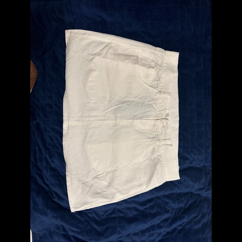 Brandy Melville White Mini Skirt